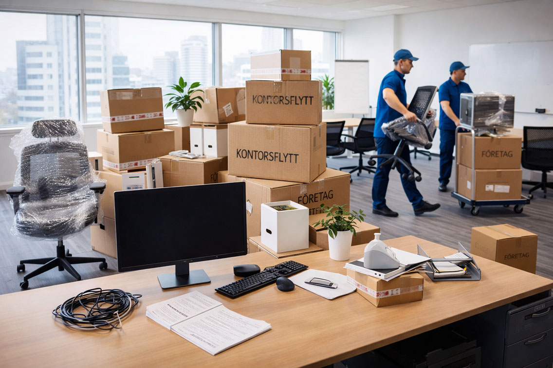 kontorsflytt i Stockholm